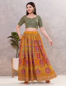 Bottle Green & Gold Chevron Sequined Blouse