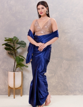 Rose Gold Sequin Glitz V-Neck Bralette Blouse