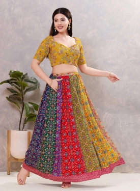 Mustard Bloom Hand-Embroidered Elbow-Sleeve Blouse