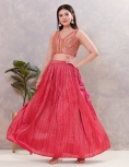 Dark Pink Zari Embroidered Blouse
