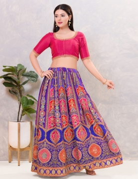 Dark Pink Minimalist Zari Blouse