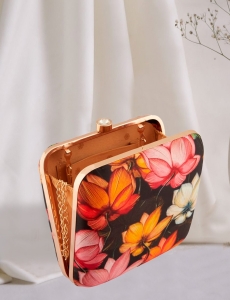 Floral Garden Multi Print Clutch