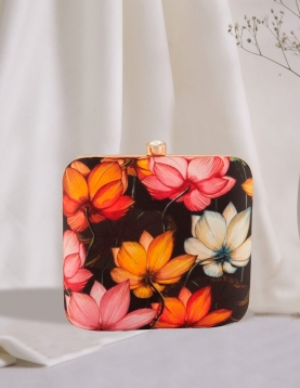 Floral Garden Multi Print Clutch