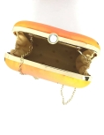 Orange Wedding Special Digital Print Clutch