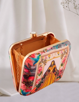 Floral Garden Digital Print Clutch