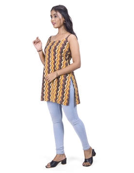 Desi India Women's Zigzag Print Kurta