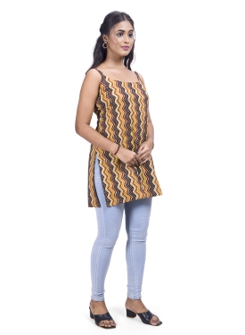 Desi India Women's Zigzag Print Kurta