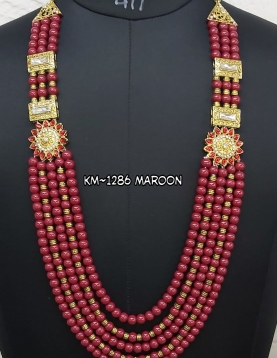 Men Groom Mala in Maroon