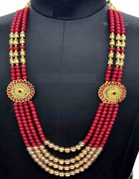 Men Groom Mala Maroon