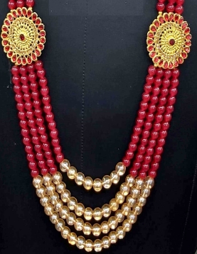 Men Groom Mala Maroon