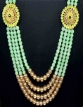 Men Crystal Pearl Groom Mala In Pista