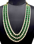  Bead Layered Mala In Green