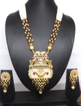 Green and Maroon Pure Brass with Rajwadi Polish Necklace