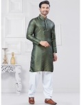 Men's Green Kurta Pajama Set 
