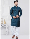 Traditional Rama Blue Kurta Pajama Set 