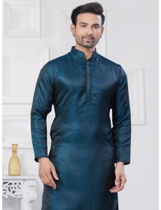 Traditional Rama Blue Kurta Pajama Set 
