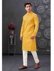 Traditional Yellow Kurta Pajama Set