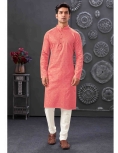 Traditional Pink Kurta Pajama Set