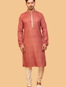 Dusty Pink Flower Butti Kurta Pyjama