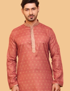 Dusty Pink Flower Butti Kurta Pyjama