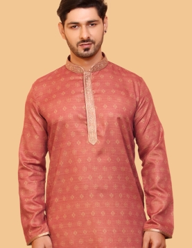 Dusty Pink Flower Butti Kurta Pyjama