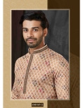 Men’s Peach Digital Printed Ethnic Kurta