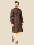 Men Multi Digital Print Kurta Pajama Set