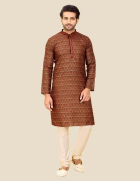 Men Multi Digital Print Kurta Pajama Set