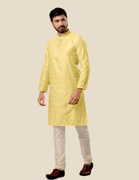 Men Yellow Kurta Pajama Set