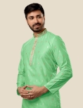 Men Green Kurta Pajama Set