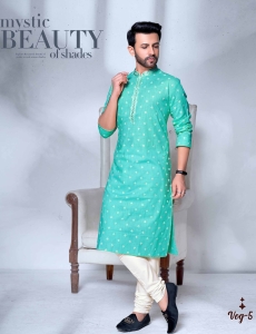 Sea Green Embroidered Kurta Pyjama