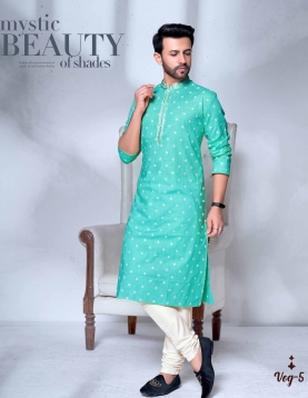 Sea Green Embroidered Kurta Pyjama