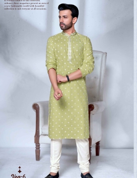 Green Embroidered Kurta Pyjama