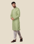 Green Bandhani Mirror Work Men Kurta Payjama Set