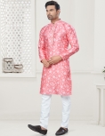 Men's Digital Print Kurta Pajama Set