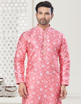 Men's Digital Print Kurta Pajama Set