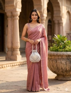 Grey Pearl Work Potli Bag