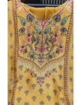 Mustard Yellow Printed Suit Set