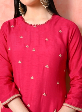 Desi India Women's Rani Embroidered Salwar Suit Set, Traditional Ethnic Wear with Dupatta