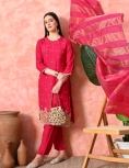Desi India Women's Rani Embroidered Salwar Suit Set, Traditional Ethnic Wear with Dupatta