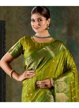 Green Banarsi Silk Saree