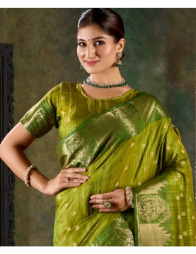 Green Banarsi Silk Saree