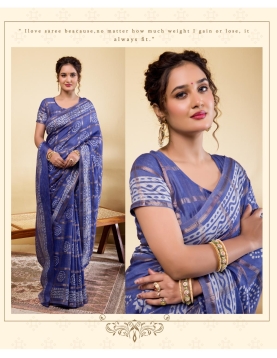 Indigo Blue Charm Soft Viscose Saree