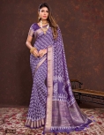 Brinjal Soft Viscos With Dabu Hand Block Print