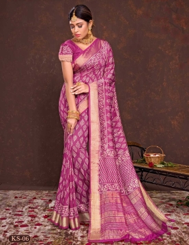 Pink Soft Viscos With Dabu Hand Block Print