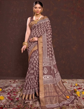 Dark Wine Soft Viscos With Dabu Hand Block Print