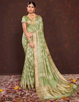 Dark Green Soft Viscos With Dabu Hand Block Print