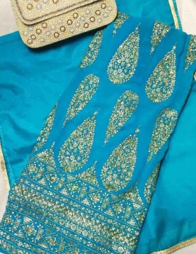 Pure Georgette Full Sequence Work Firozi Suit