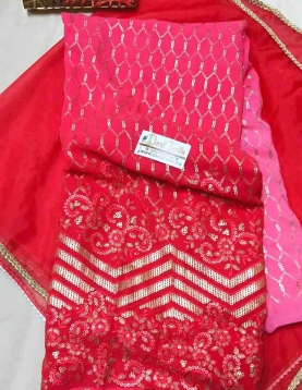 2D Georgette with Full Sequence work Suit