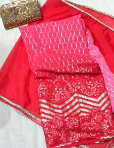 2D Georgette with Full Sequence work Suit